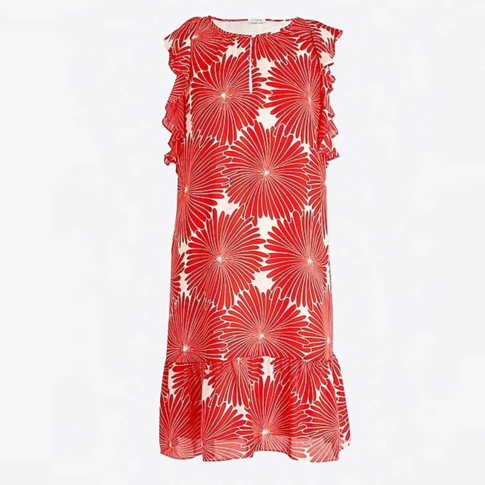 J. Crew Printed Flutter Dress